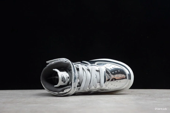 Mid Nike Silver Air Kids 314197-8500 WB Force Metallic 1 0115